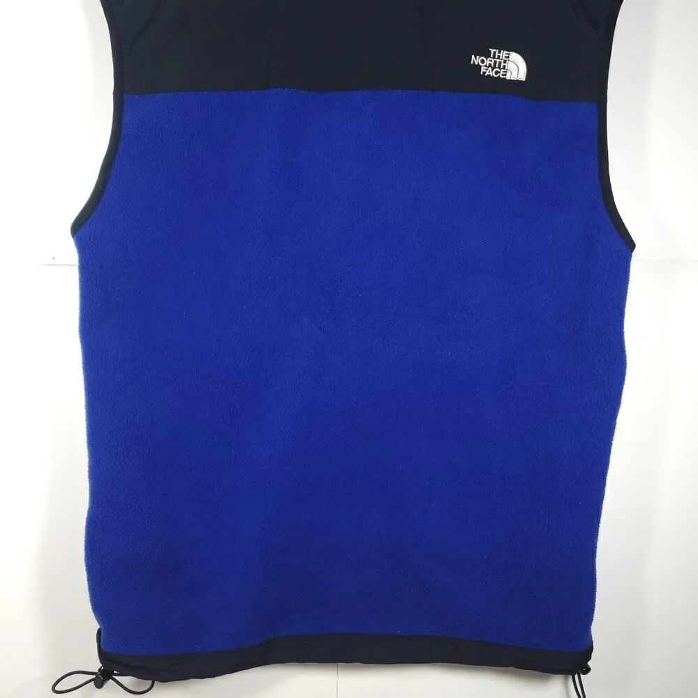 The North Face Men's Denali Vintage Blue Black Sz Medium Full Zip Fleece Vest